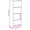 vidaXL Bookcase Brown Oak 40x24x102 cm Engineered Wood
