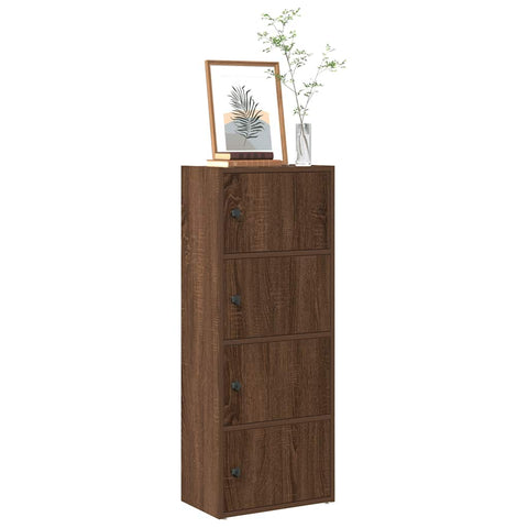 vidaXL Bookcase Brown Oak 40x24x102 cm Engineered Wood