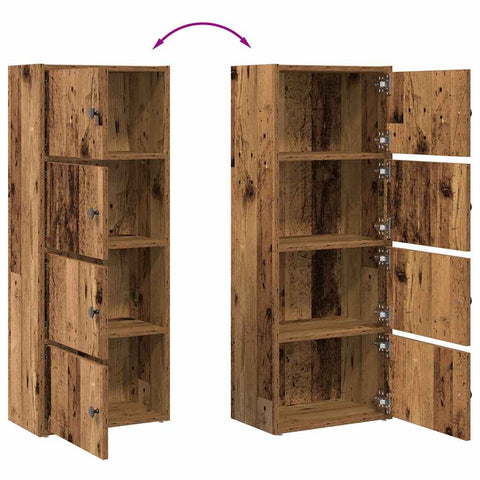 vidaXL Bookcase Old Wood 40x24x102 cm Engineered Wood