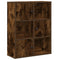 vidaXL Bookcase Smoked Oak 60x24x76.5 cm Engineered Wood
