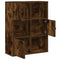 vidaXL Bookcase Smoked Oak 60x24x76.5 cm Engineered Wood