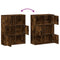vidaXL Bookcase Smoked Oak 60x24x76.5 cm Engineered Wood