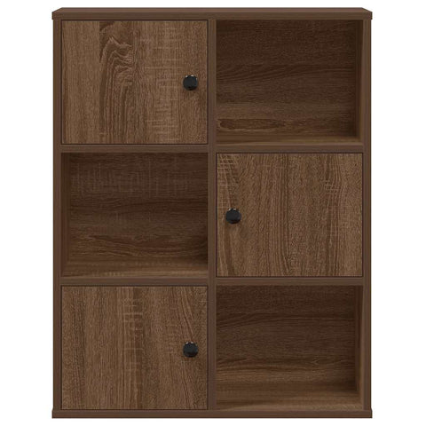 vidaXL Bookcase Brown Oak 60x24x76.5 cm Engineered Wood