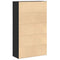 vidaXL Bookcase Black Oak 60x24x101.5 cm Engineered Wood