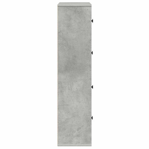 vidaXL Bookcase Concrete Grey 60x24x101.5 cm Engineered Wood