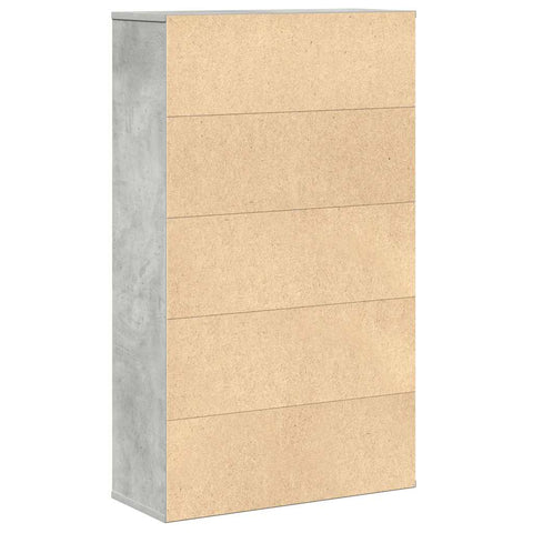 vidaXL Bookcase Concrete Grey 60x24x101.5 cm Engineered Wood