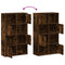 vidaXL Bookcase Smoked Oak 60x24x101.5 cm Engineered Wood