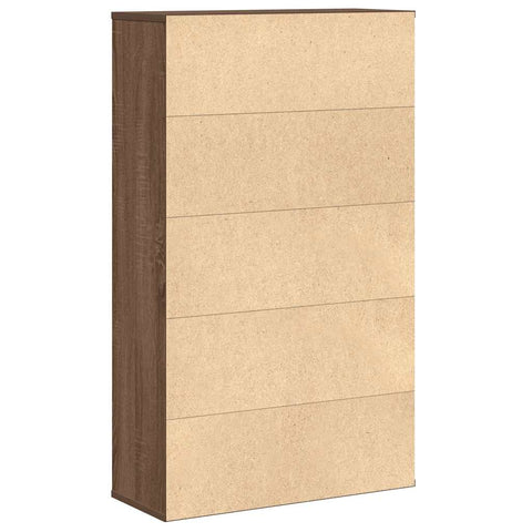 vidaXL Bookcase Brown Oak 60x24x101.5 cm Engineered Wood