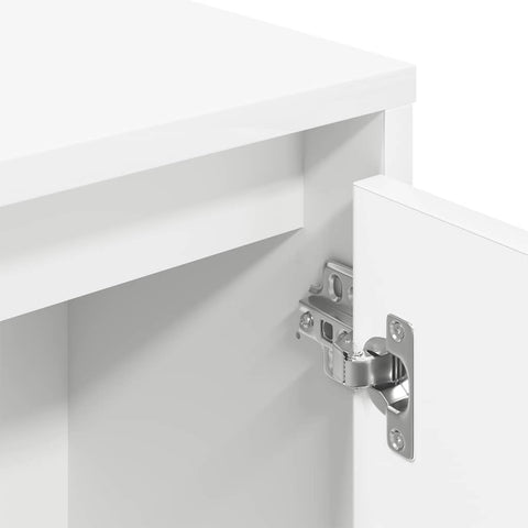 vidaXL Bookcase White 89x24x101.5 cm Engineered Wood