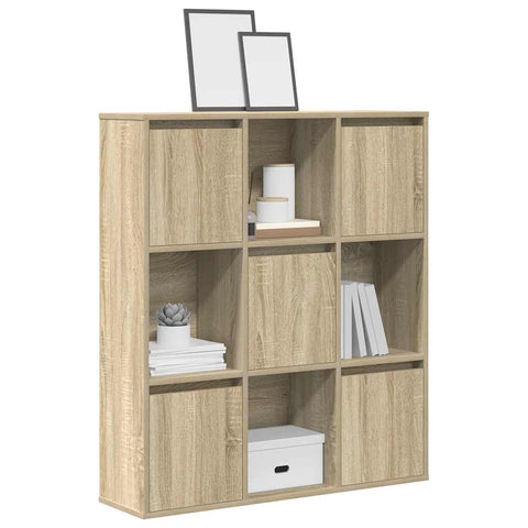 vidaXL Bookcase Sonoma Oak 89x24x101.5 cm Engineered Wood