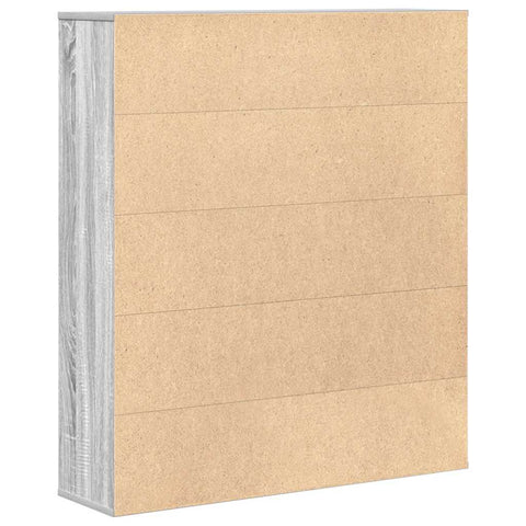 vidaXL Bookcase Grey Sonoma 89x24x101.5 cm Engineered Wood