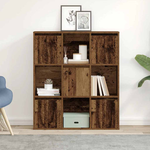 vidaXL Bookcase Old Wood 89x24x101.5 cm Engineered Wood