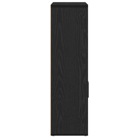 vidaXL Bookcase Black Oak 60x24x85 cm Engineered Wood