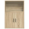 vidaXL Bookcase Sonoma Oak 60x24x85 cm Engineered Wood