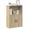 vidaXL Bookcase Sonoma Oak 60x24x85 cm Engineered Wood