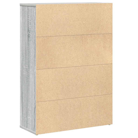 vidaXL Bookcase Grey Sonoma 60x24x85 cm Engineered Wood