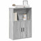 vidaXL Bookcase Grey Sonoma 60x24x85 cm Engineered Wood