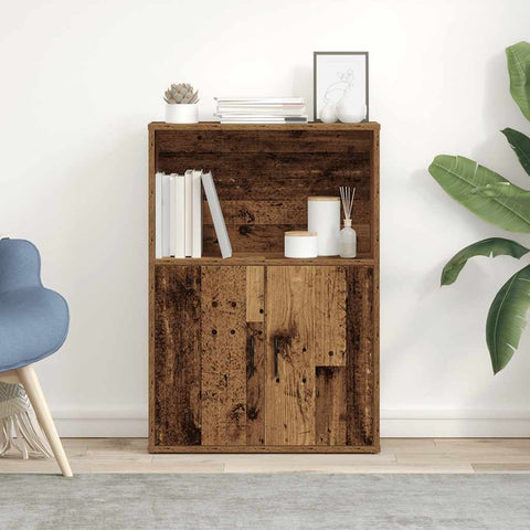 vidaXL Bookcase Old Wood 60x24x85 cm Engineered Wood