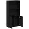 vidaXL Bookcase Black Oak 60x24x120 cm Engineered Wood