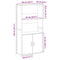 vidaXL Bookcase Concrete Grey 60x24x120 cm Engineered Wood