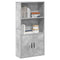 vidaXL Bookcase Concrete Grey 60x24x120 cm Engineered Wood