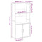 vidaXL Bookcase Brown Oak 60x24x120 cm Engineered Wood