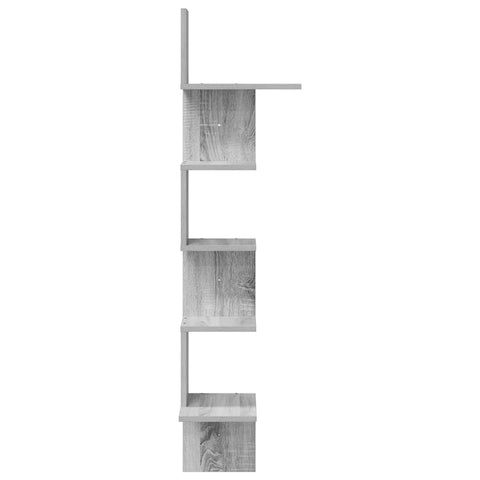 vidaXL Wall Corner Shelf Grey Sonoma 32x32x127,5 cm Engineered Wood