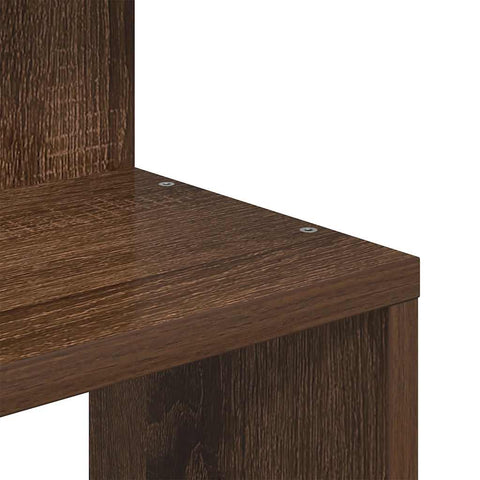 vidaXL Wall Corner Shelf Brown Oak 32x32x127,5 cm Engineered Wood