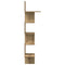 vidaXL Wall Corner Shelf Artisan Oak 32x32x127,5 cm Engineered Wood