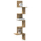vidaXL Wall Corner Shelf Artisan Oak 32x32x127,5 cm Engineered Wood