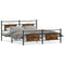vidaXL Metal Bed Frame without Mattress Smoked Oak 180x200 cm Super King