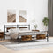 vidaXL Metal Bed Frame without Mattress Smoked Oak 180x200 cm Super King