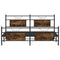 vidaXL Metal Bed Frame without Mattress Smoked Oak 180x200 cm Super King