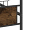 vidaXL Metal Bed Frame without Mattress Smoked Oak 180x200 cm Super King