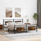 vidaXL Metal Bed Frame without Mattress Smoked Oak 183x213 cm