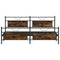 vidaXL Metal Bed Frame without Mattress Smoked Oak 200x200 cm