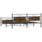 vidaXL Metal Bed Frame without Mattress Smoked Oak 200x200 cm