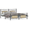 vidaXL Metal Bed Frame without Mattress Sonoma Oak 160x200 cm