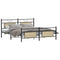 vidaXL Metal Bed Frame without Mattress Sonoma Oak 160x200 cm