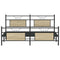 vidaXL Metal Bed Frame without Mattress Sonoma Oak 160x200 cm