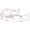vidaXL Metal Bed Frame without Mattress Sonoma Oak 160x200 cm