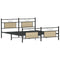 vidaXL Metal Bed Frame without Mattress Sonoma Oak 180x200 cm Super King
