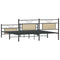 vidaXL Metal Bed Frame without Mattress Sonoma Oak 180x200 cm Super King