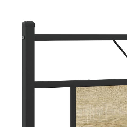vidaXL Metal Bed Frame without Mattress Sonoma Oak 180x200 cm Super King