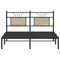 vidaXL Metal Bed Frame without Mattress Sonoma Oak 183x213 cm