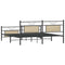 vidaXL Metal Bed Frame without Mattress Sonoma Oak 183x213 cm