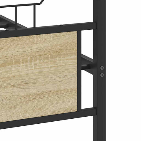 vidaXL Metal Bed Frame without Mattress Sonoma Oak 183x213 cm