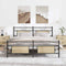 vidaXL Metal Bed Frame without Mattress Sonoma Oak 183x213 cm