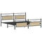 vidaXL Metal Bed Frame without Mattress Sonoma Oak 200x200 cm