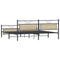 vidaXL Metal Bed Frame without Mattress Sonoma Oak 200x200 cm
